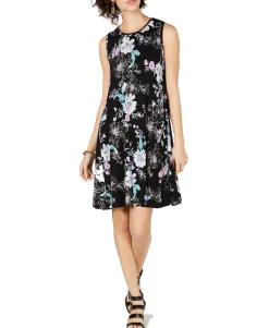 Women's Floral-Print Swing Dress