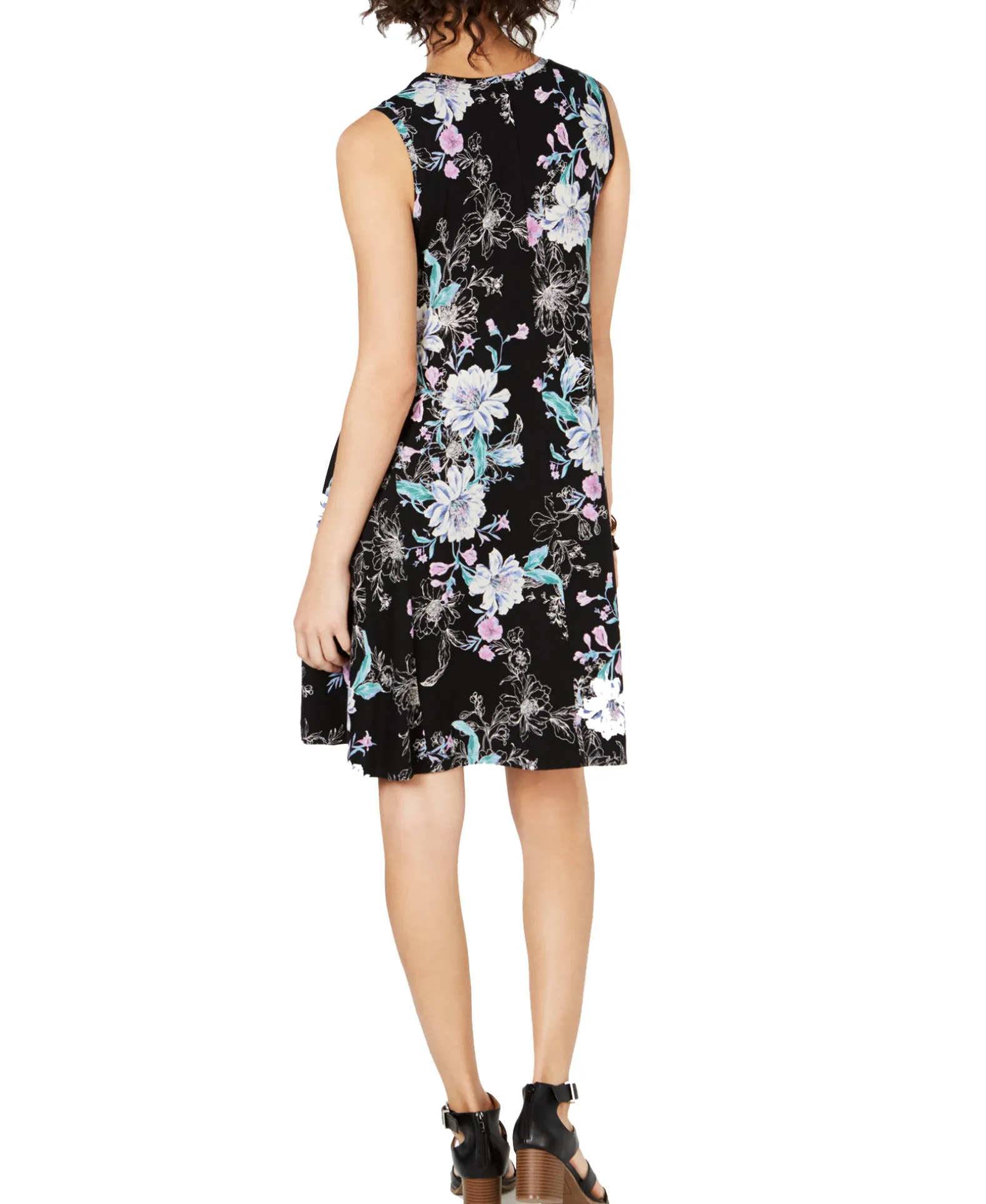 Women's Floral-Print Swing Dress