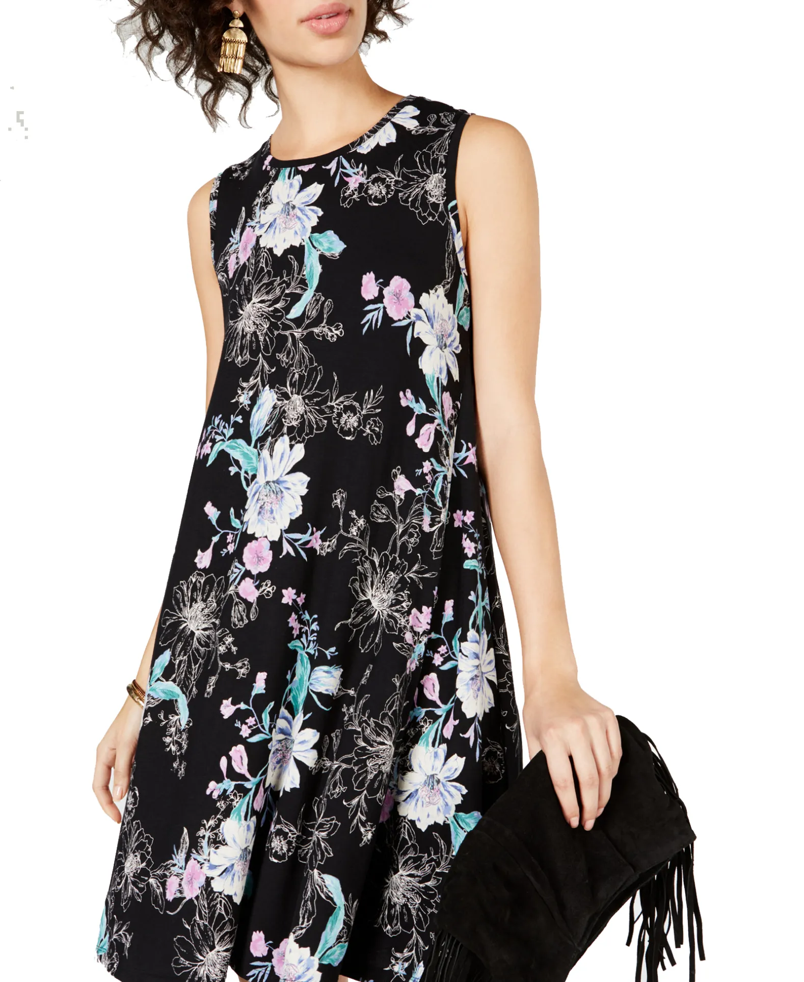 Women's Floral-Print Swing Dress