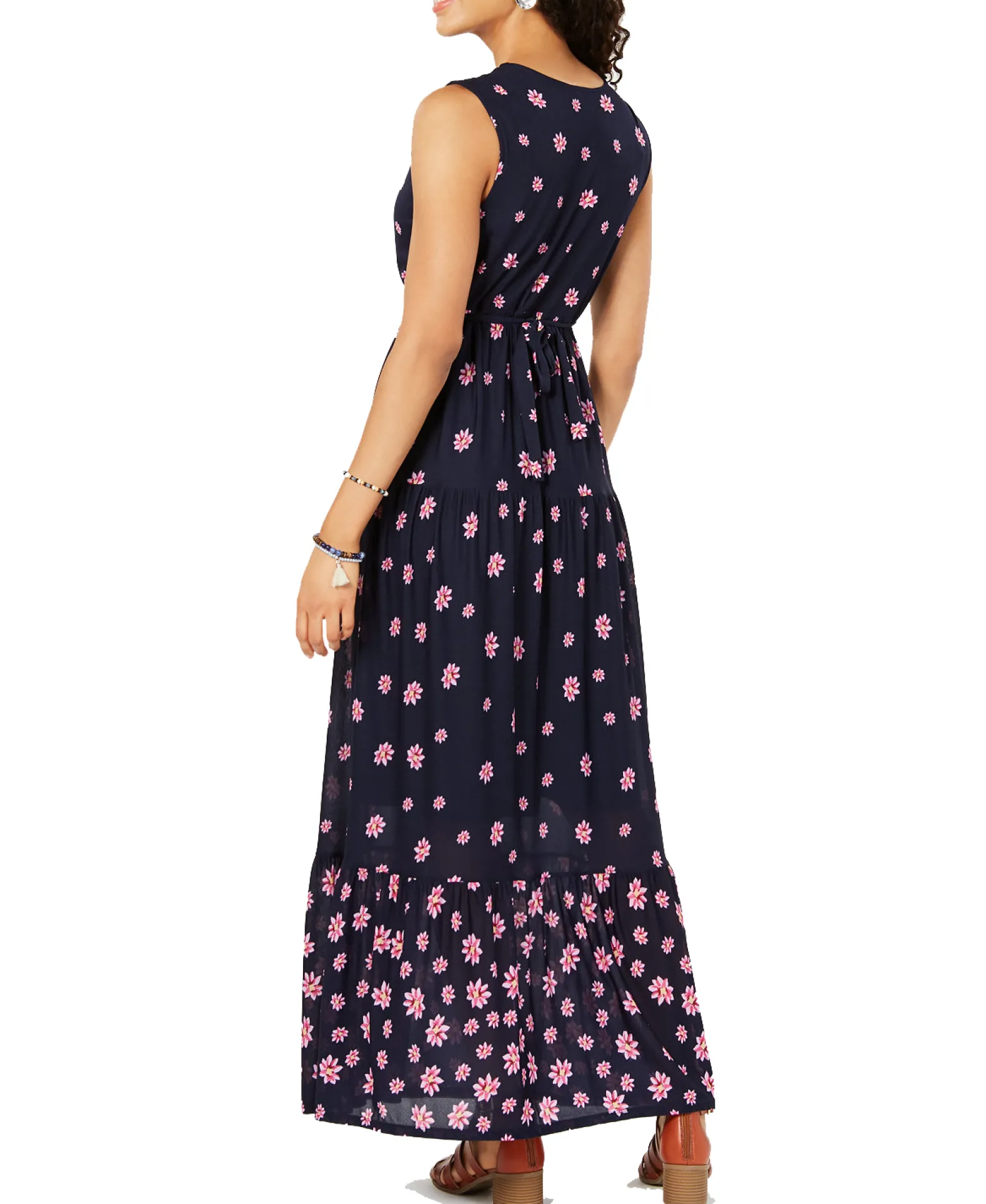 Women's Floral-Print Tiered Maxi Dress