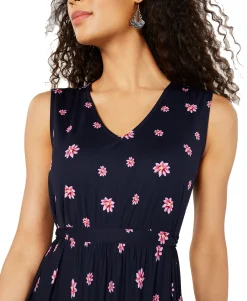 Women's Floral-Print Tiered Maxi Dress