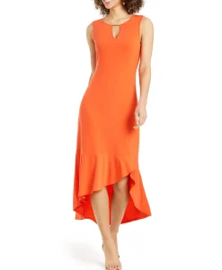 Women's Flounce-Hem Maxi Dress