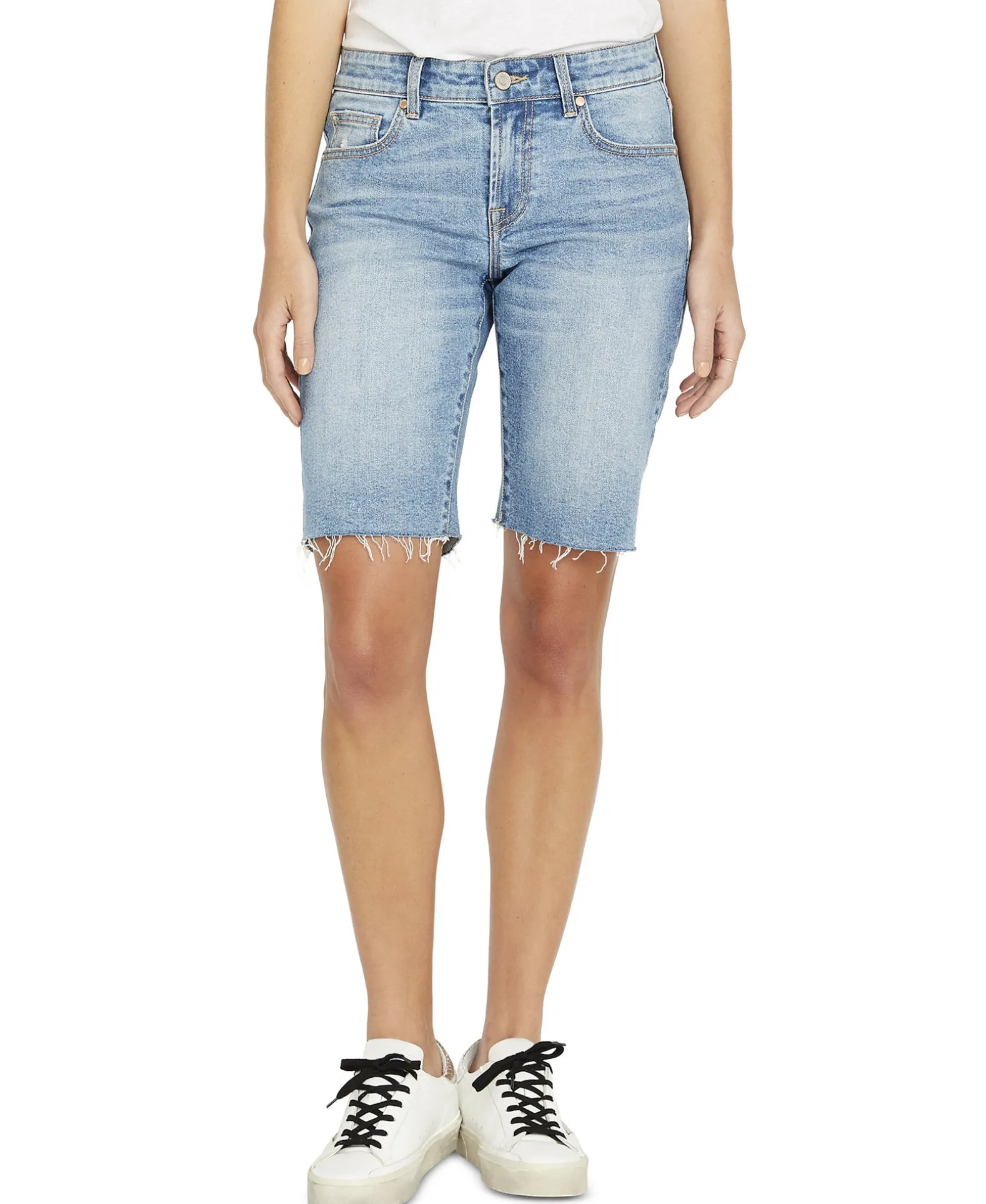 Women's Frayed-Hem Bermuda Shorts