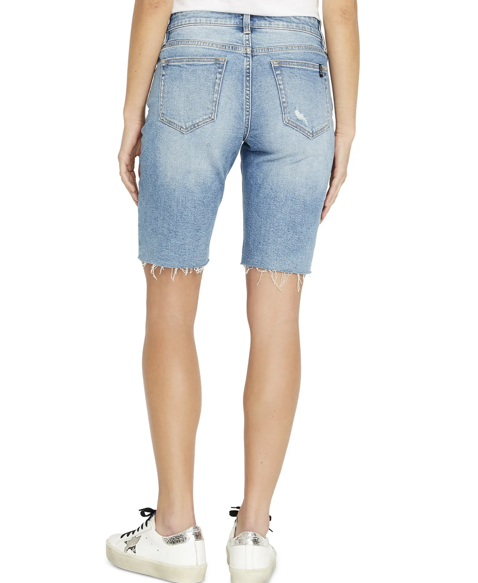 Women's Frayed-Hem Bermuda Shorts