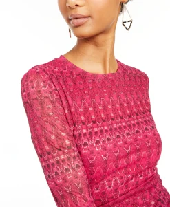 Women's Geometric Print Midi Sheath Dress