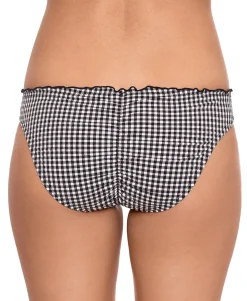 Women's Gingham Ruffled Hipster Bikini Bottoms