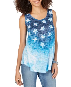 Women's Graphic Ombré Sleeveless Top