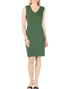 Women's Grommet-Shoulder Sheath Dress