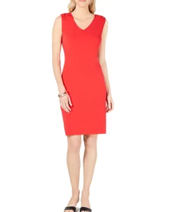Women's Grommet-Shoulder Sheath Dress