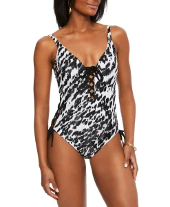 Women's Heat Wave Lace-Up One-Piece Swimsuit
