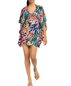 Women's Hidden Jungle Printed Tunic Cover-Up