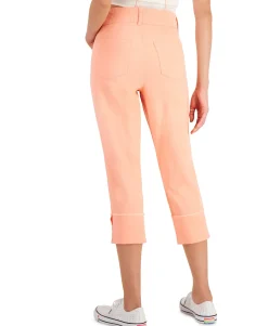 Women's High Cuffed Capri Jeans