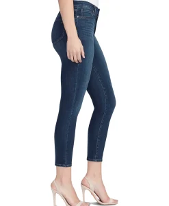 Women's High Rise Sculpted Ripped Skinny Ankle Jeans