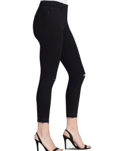 Women's High Rise Sculpted Ripped Skinny Ankle Jeans