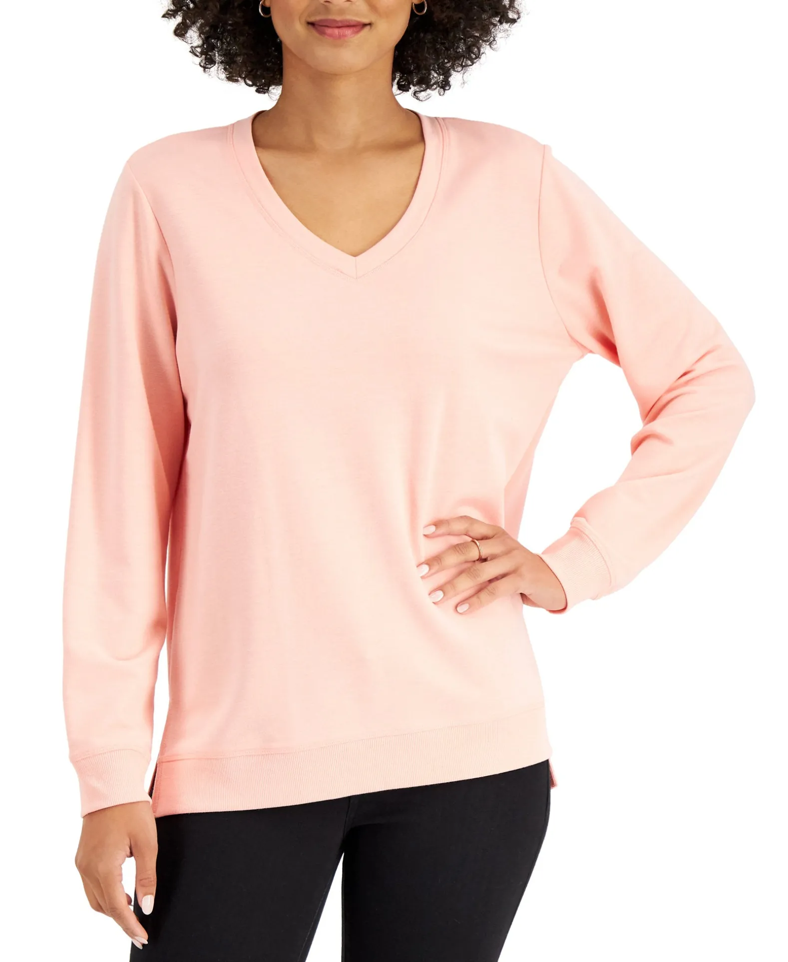 Women's High-Low V-Neck Top