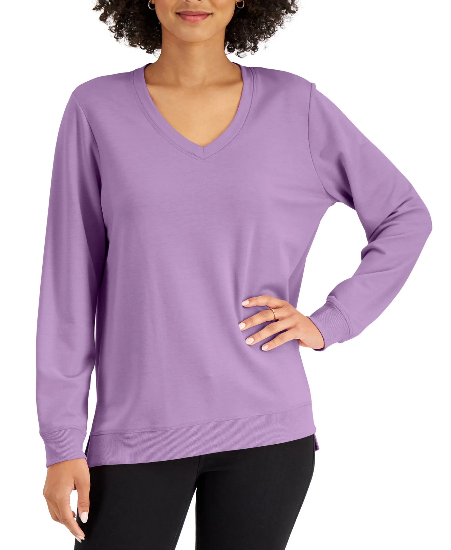 Women's High-Low V-Neck Top