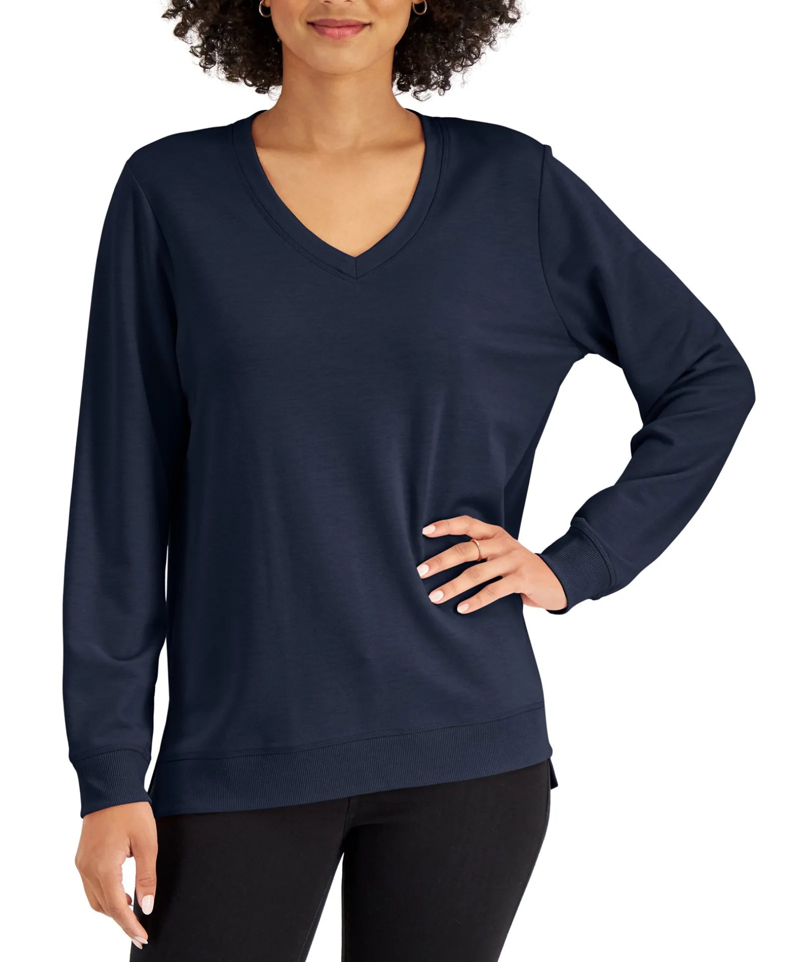 Women's High-Low V-Neck Top