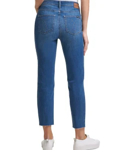 Women's High-Rise Raw Hem Ankle Jeans