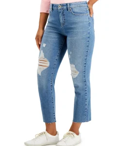 Women's High-Rise Straight Crop Jeans