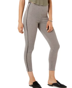 Women's Houndstooth Knit High-Waist Cropped Skimmer Leggings