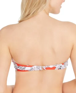 Women's Island Getaway Ruffle Bandeau Bikini Top
