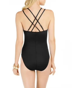 Women's Island Goddess Underwire Tummy-Control One-Piece Swimsuit