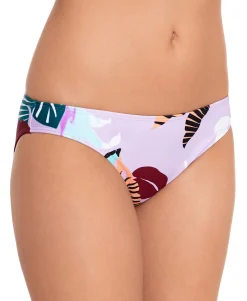 Women's Just Fronds Cinched-Back Hipster Bikini Bottoms