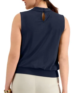 Women's Keyhole Mock Neck Top