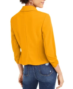 Women's Knit-Crepe Ruched-Sleeve Blazer