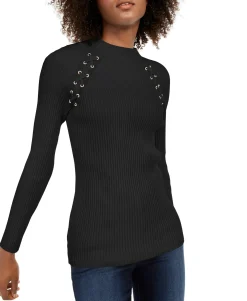 Women's Lace-Up Sweater