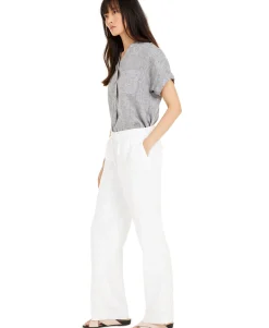 Women's Linen Drawstring-Waist Pants
