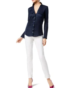 Women's Linen-Blend Utility Shirt