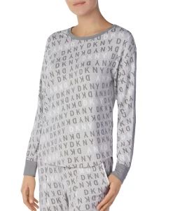 Women's Logo Long-Sleeve Knit Pajama Top