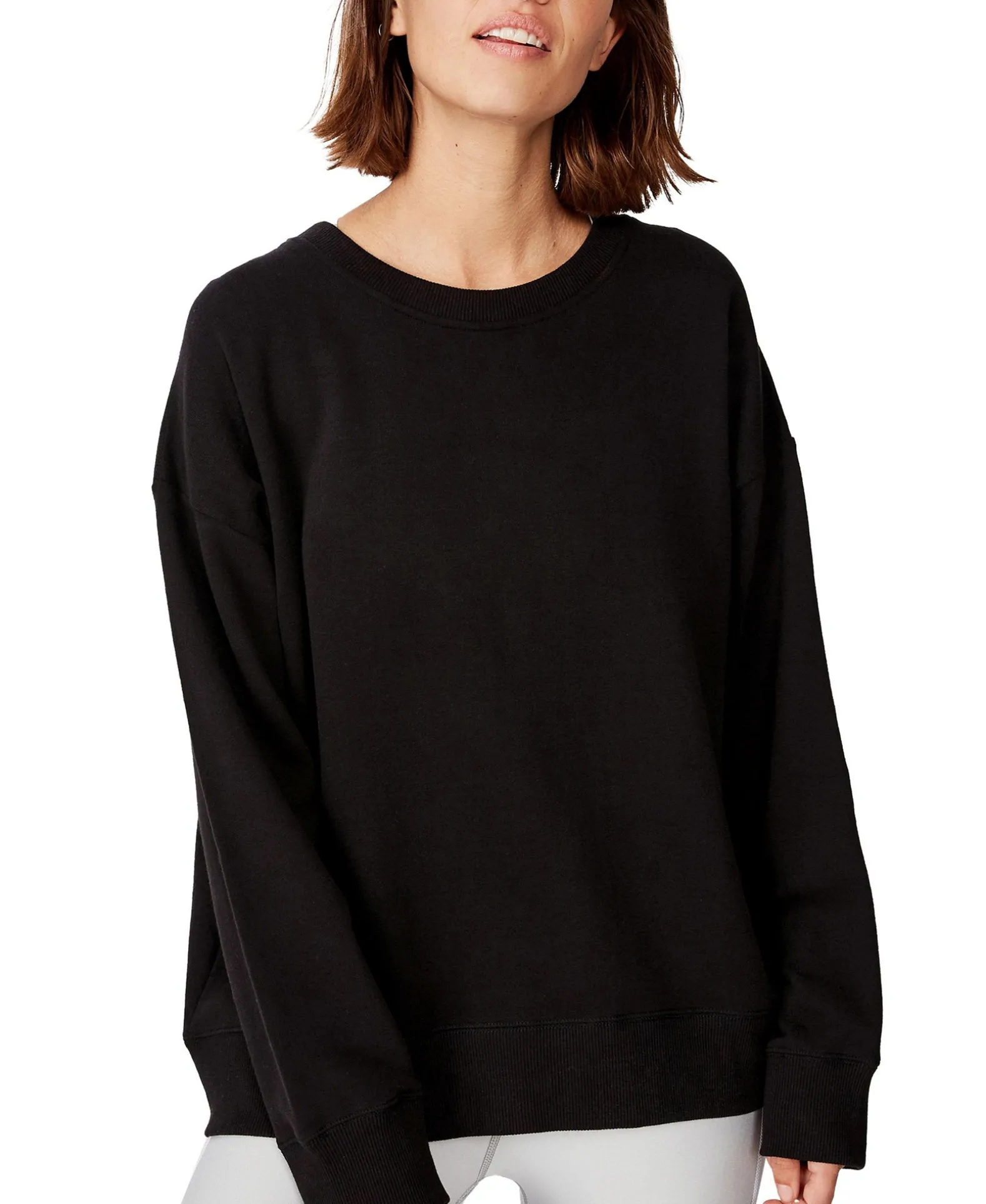 Women's Long Sleeve Fleece Crew Sweatshirt