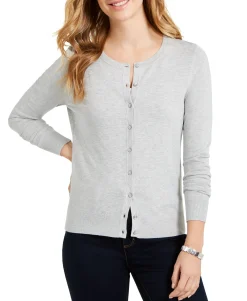 Women's Long-Sleeve Button-Front Cardigan