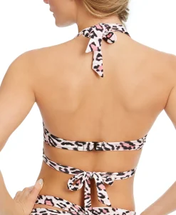 Women's Luna Printed Underwire Wrap Bikini Top