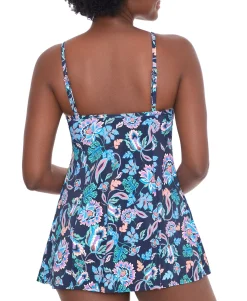 Women's Madison Printed Empire Tummy-Control Swimdress