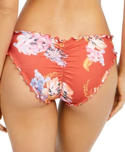 Women's Mermaid Floral Printed Ruffled Bikini Bottoms
