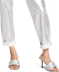 Women's Metallic Boyfriend Jeans