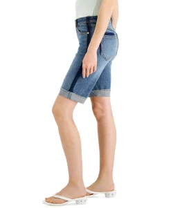 Women's Mid Rise Contrast-Trim Shorts