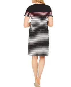 Women's Mirage Cotton Striped Lace-Up Dress