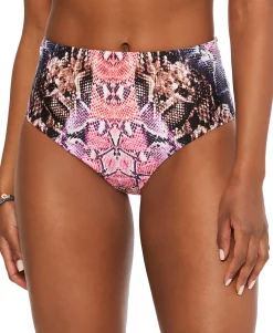 Women's Mixed Messages High-Rise Bikini Bottoms