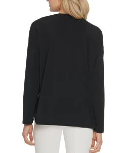 Women's Mixed-Media V-Neck Top