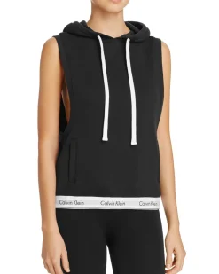 Women's Modern Cotton Sleeveless Hoodie
