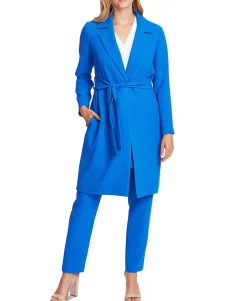 Women's Notched-Lapel Belted Topper Jacket