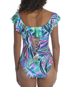 Women's Off-The-Shoulder One-Piece Swimsuit