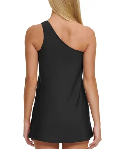 Women's One-Shoulder Convertible Swim Dress