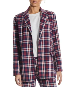 Women's Oversized Plaid Blazer