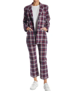 Women's Oversized Plaid Blazer