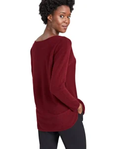 Women's Petite 100% Cashmere Shirttail Sweater